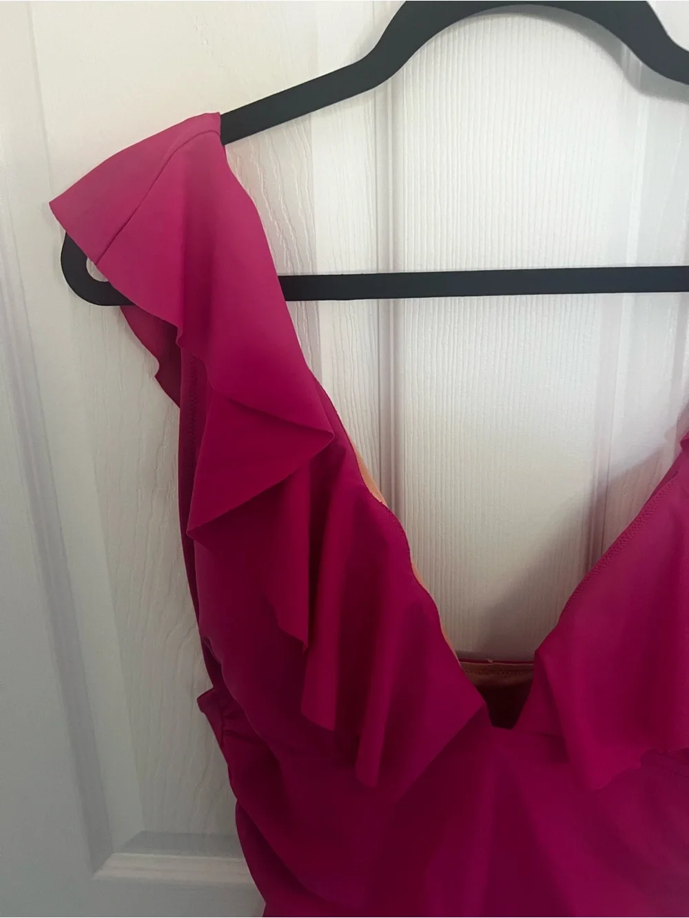 J.‎ Crew Magenta Ruffle One-Piece Swimsuit